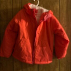 Bright Red Hooded Jacket